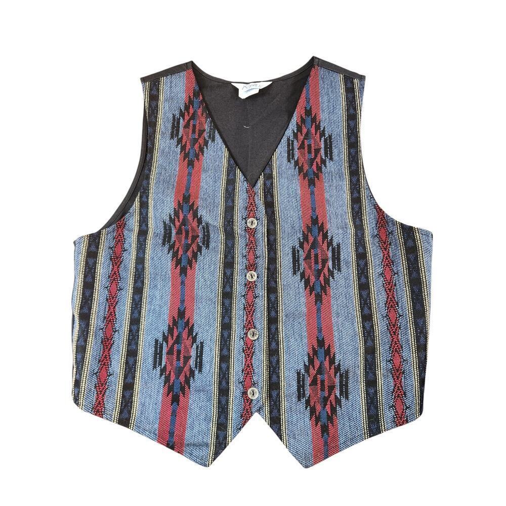 Roper vintage western vest womens sz‎ Large made in USA Aztec